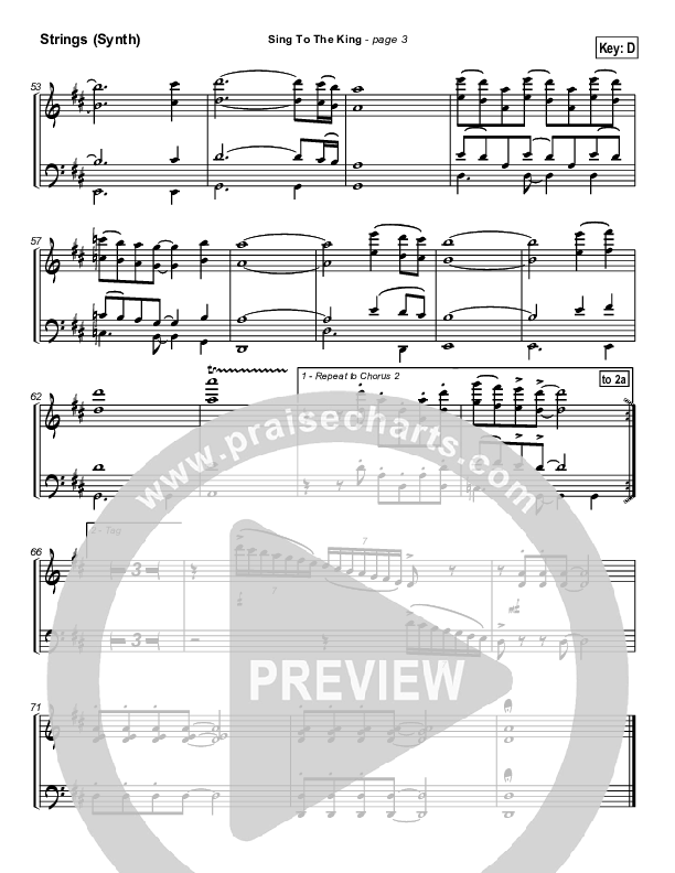 Sing To The King Synth Strings (New Life Worship)