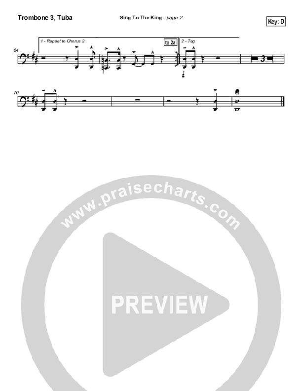 Sing To The King Trombone 3/Tuba (New Life Worship)