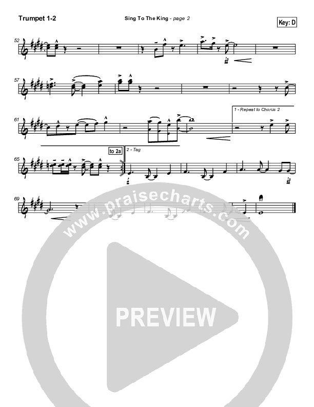 Sing To The King Trumpet 1,2 (New Life Worship)
