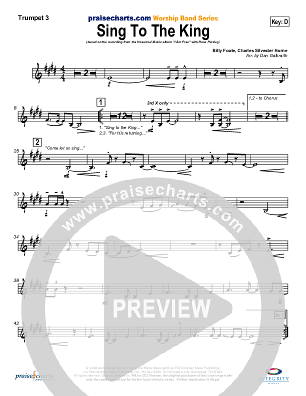 Sing To The King Trumpet 3 (New Life Worship)