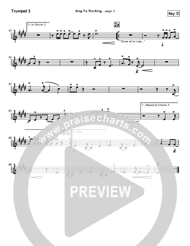 Sing To The King Trumpet 3 (New Life Worship)