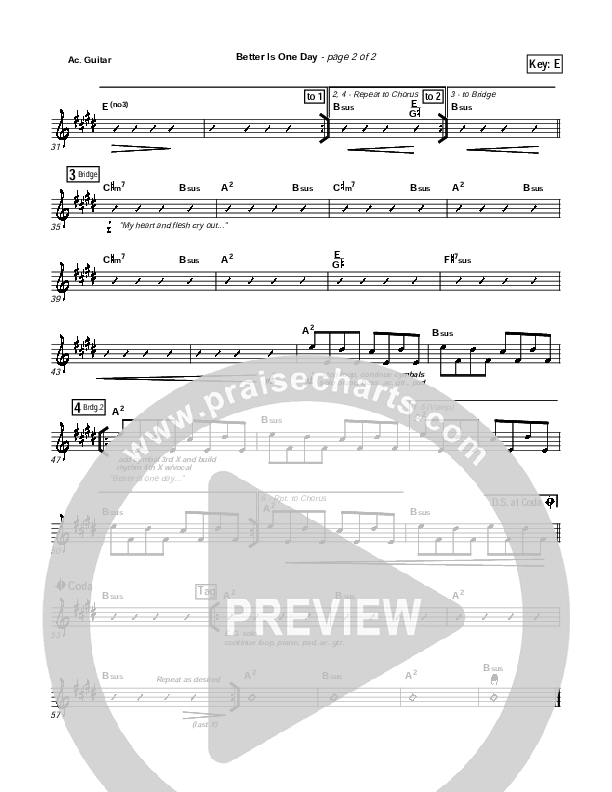 Better Is One Day Acoustic Guitar (Matt Redman)