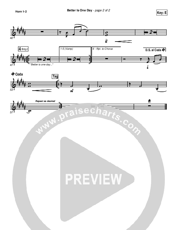 Better Is One Day Brass Pack (Matt Redman)