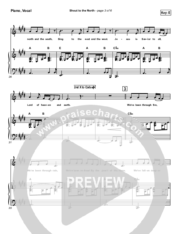 Shout To The North Piano/Vocal (Delirious)