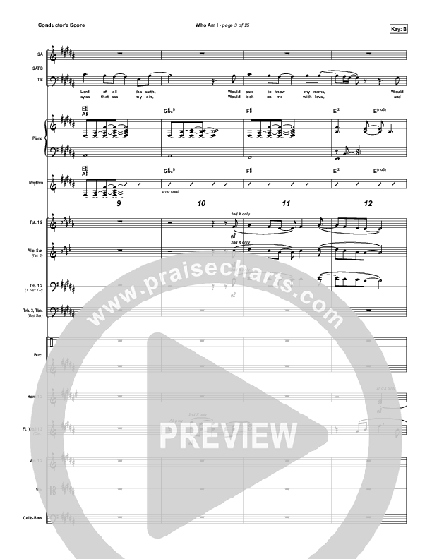 Who Am I Conductor's Score (Casting Crowns)