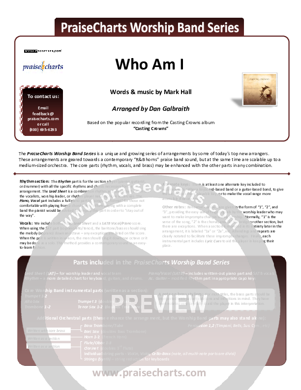 Who Am I Orchestration (Casting Crowns)