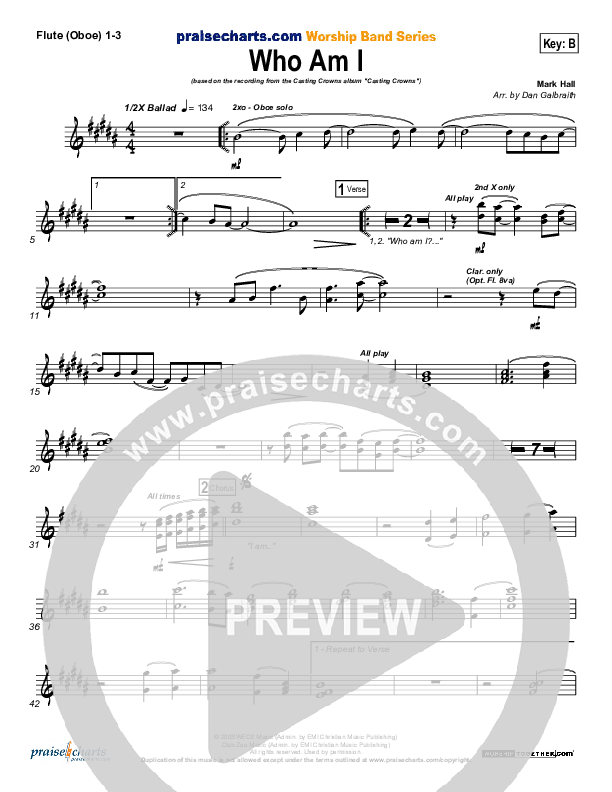 Who Am I Wind Pack (Casting Crowns)