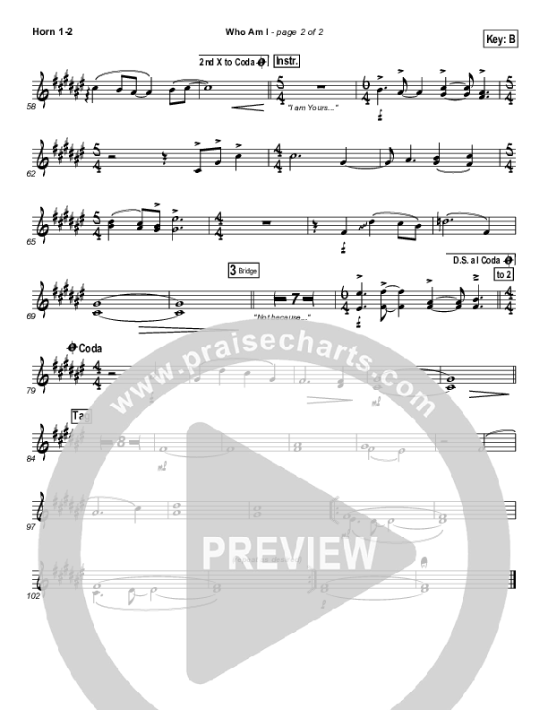 Who Am I French Horn 1/2 (Casting Crowns)