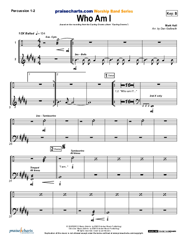 Who Am I Percussion (Casting Crowns)