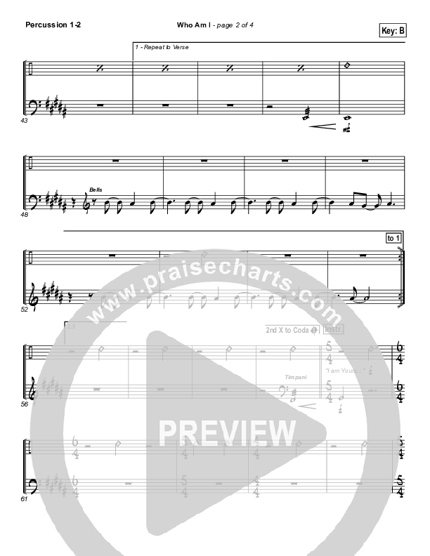 Who Am I Percussion (Casting Crowns)