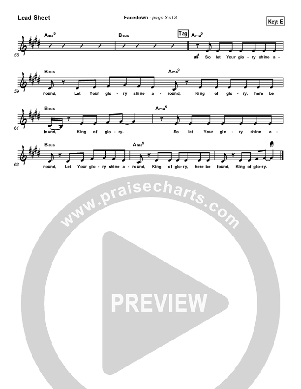 Facedown Lead Sheet (Matt Redman)