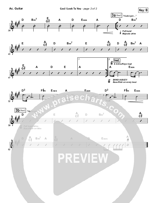 God I Look To You Acoustic Guitar (Bethel Music)