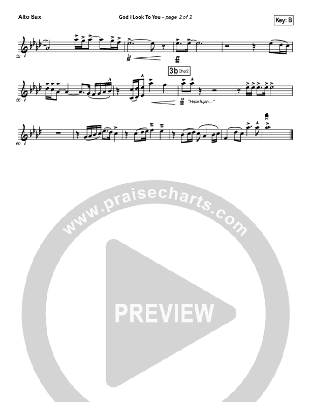 God I Look To You Alto Sax (Bethel Music)