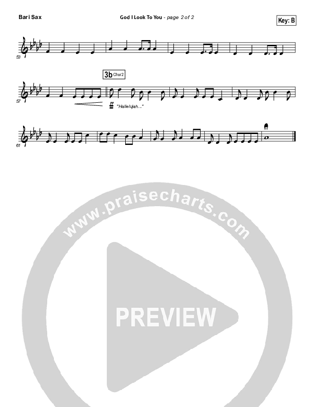 God I Look To You Bari Sax (Bethel Music)
