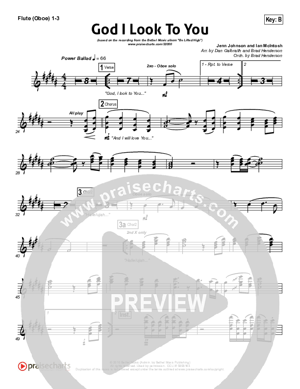 God I Look To You Wind Pack (Bethel Music)