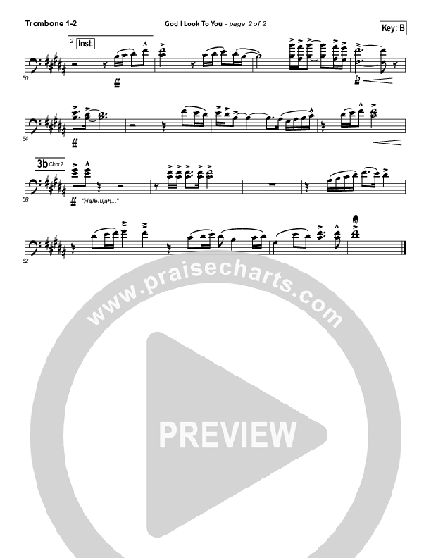 God I Look To You Trombone 1/2 (Bethel Music)