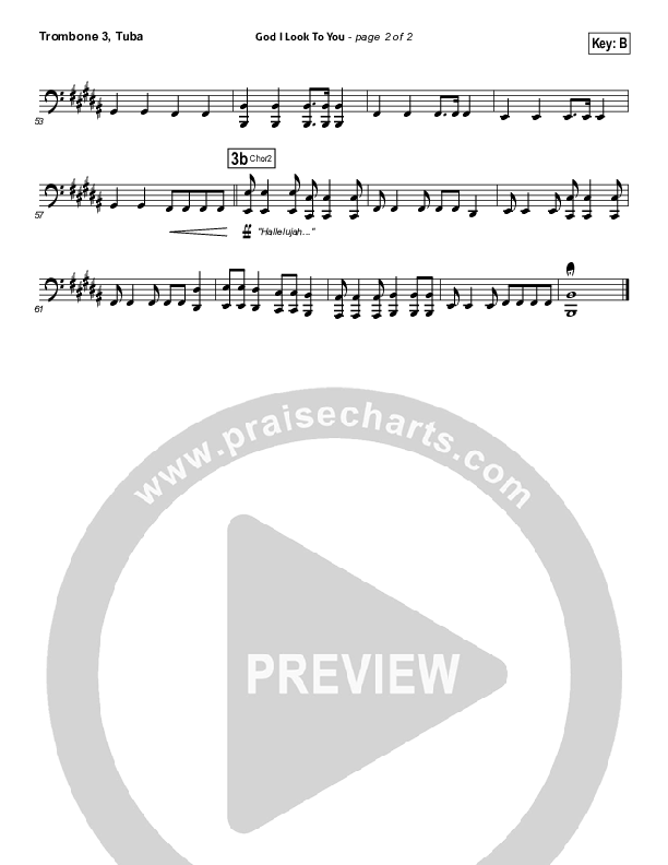 God I Look To You Trombone 3/Tuba (Bethel Music)
