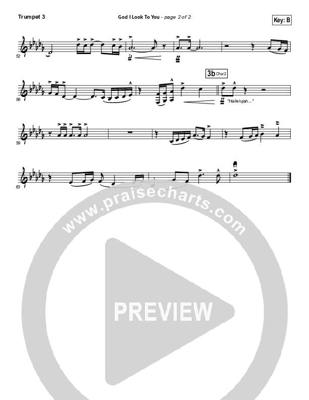 God I Look To You Trumpet 3 (Bethel Music)