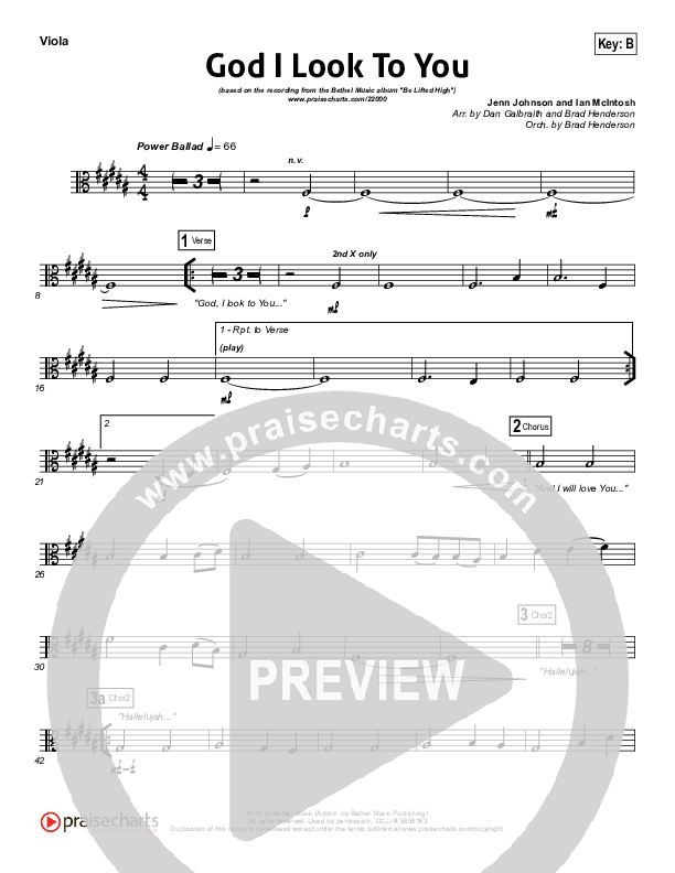 God I Look To You Viola (Bethel Music)