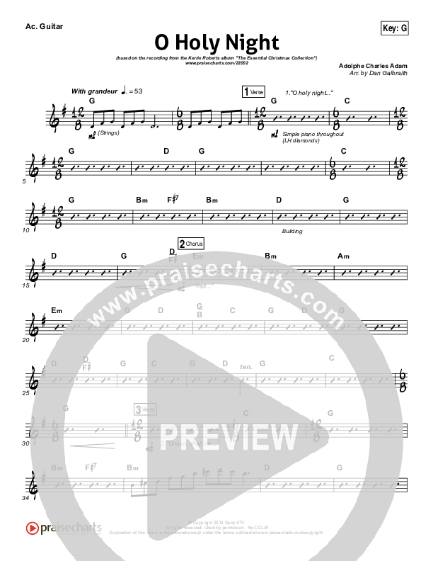 O Holy Night Acoustic Guitar (Kerrie Roberts)