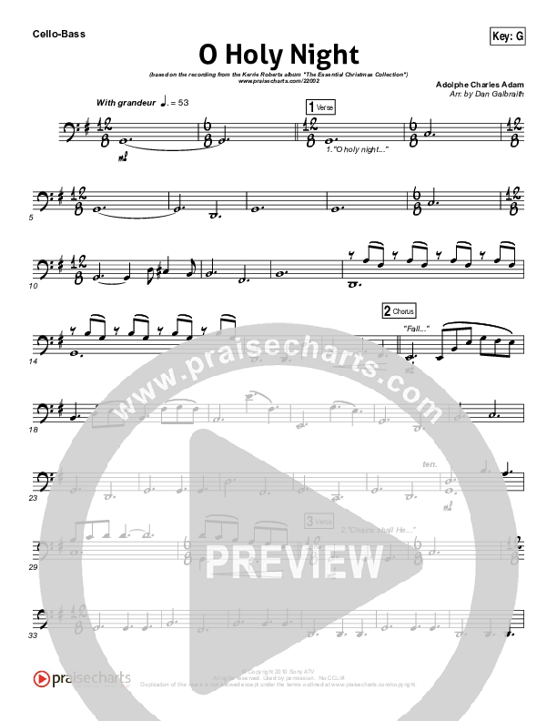 O Holy Night Cello/Bass (Kerrie Roberts)