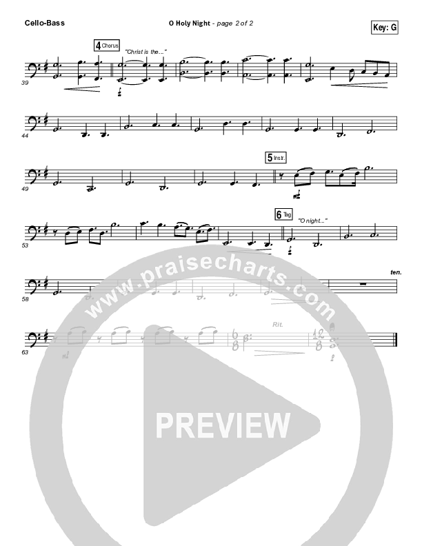 O Holy Night Cello/Bass (Kerrie Roberts)