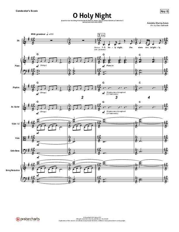 O Holy Night Orchestration (Kerrie Roberts)