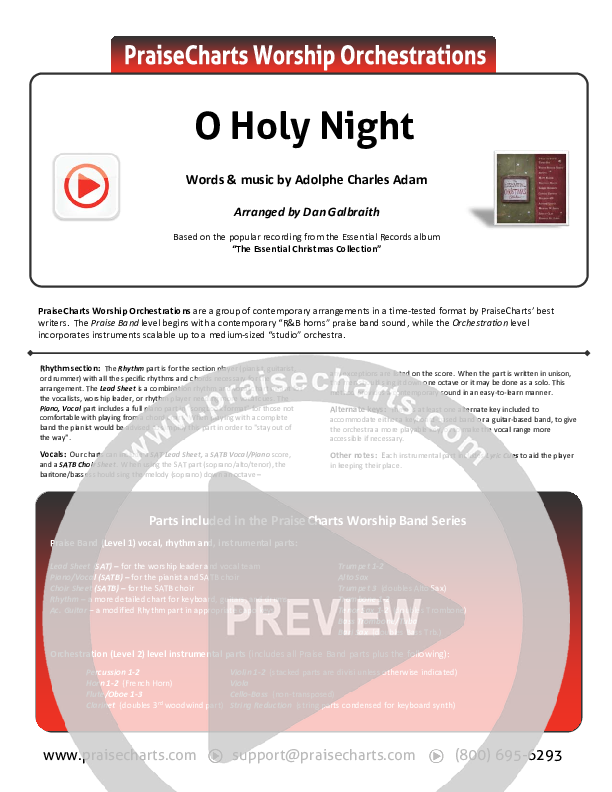 O Holy Night Orchestration (Kerrie Roberts)