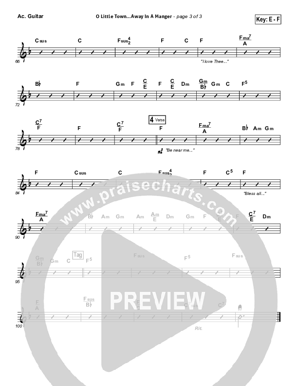 O Little Town Of Bethlehem (with Away In A Manger) Acoustic Guitar (Kari Jobe)