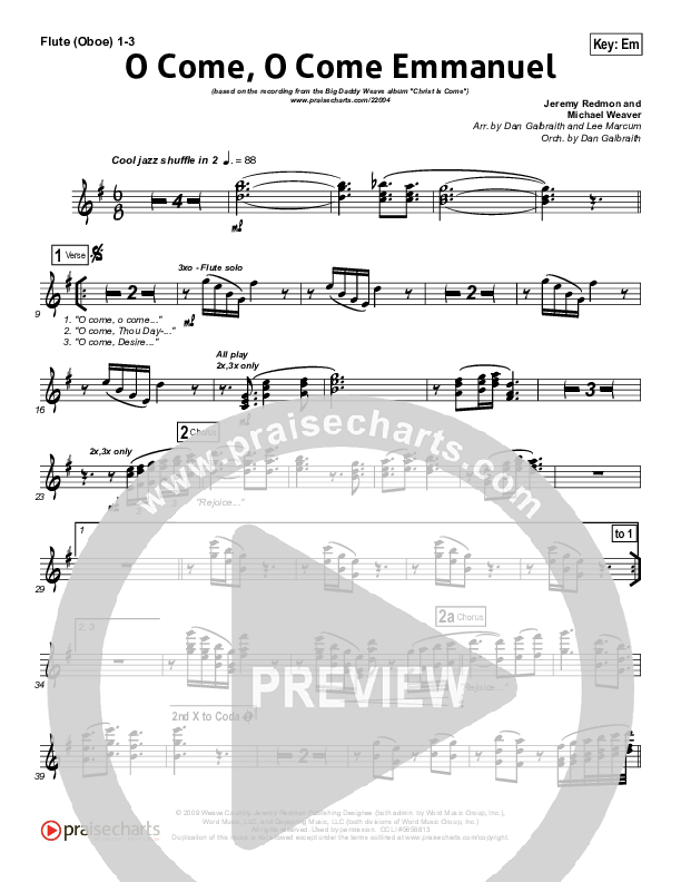 O Come O Come Emmanuel Wind Pack (Big Daddy Weave)