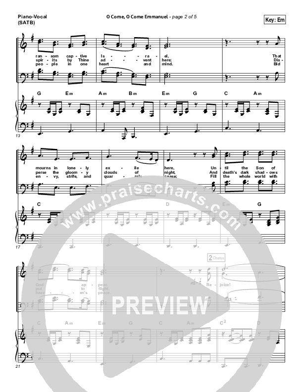 O Come O Come Emmanuel Piano/Vocal & Lead (Big Daddy Weave)
