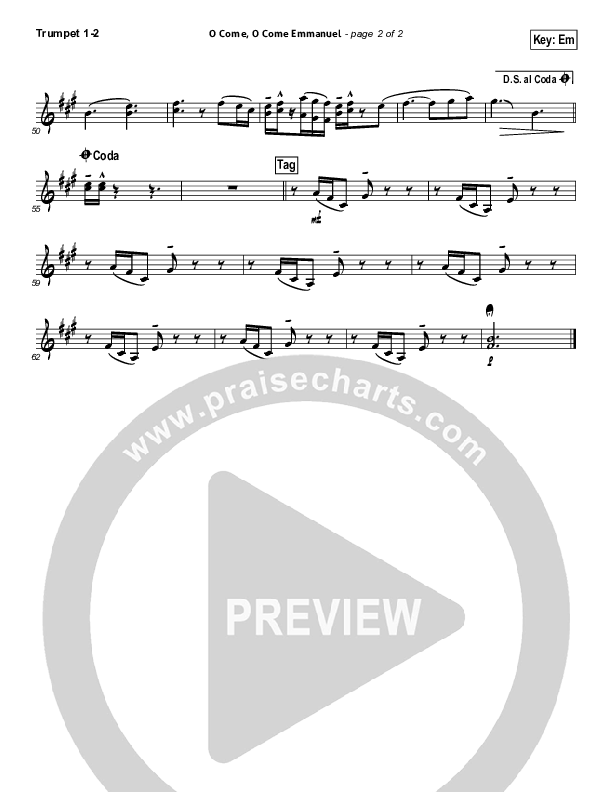 O Come O Come Emmanuel Trumpet 1,2 (Big Daddy Weave)