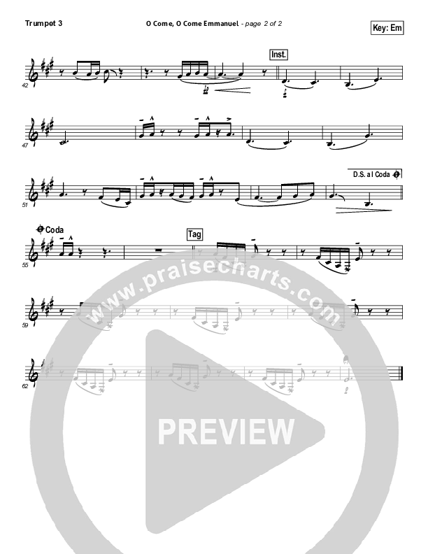 O Come O Come Emmanuel Trumpet 3 (Big Daddy Weave)