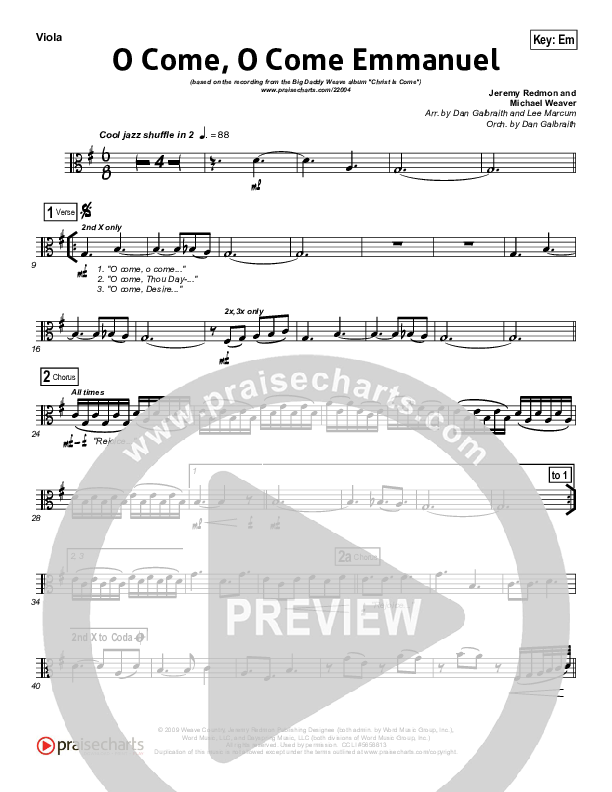 O Come O Come Emmanuel Viola (Big Daddy Weave)