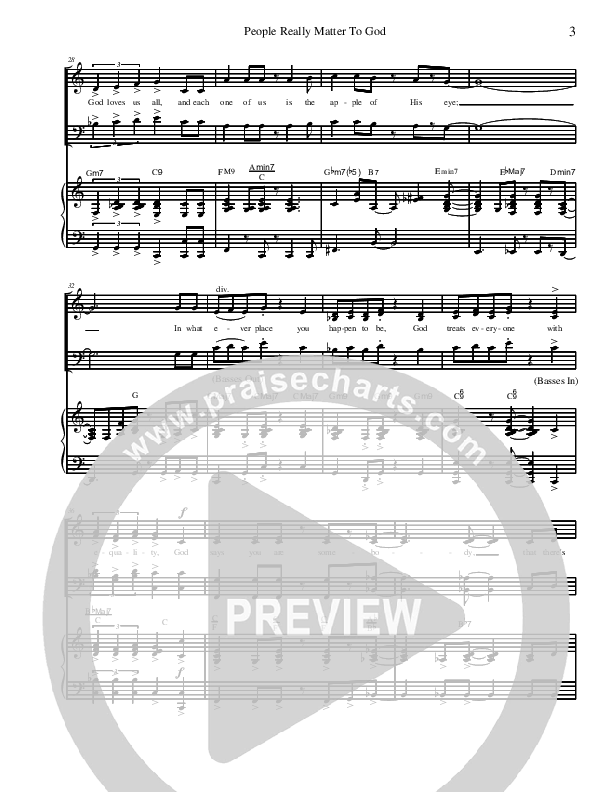 People Really Matter To God Piano/Vocal (SATB) (David Arivett)