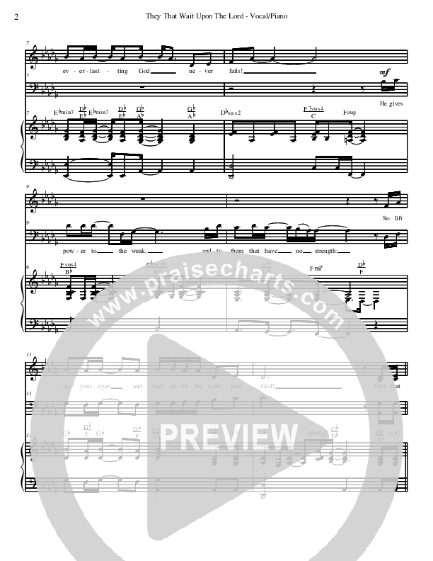 They That Wait Upon The Lord Piano/Vocal (SATB) (David Arivett)