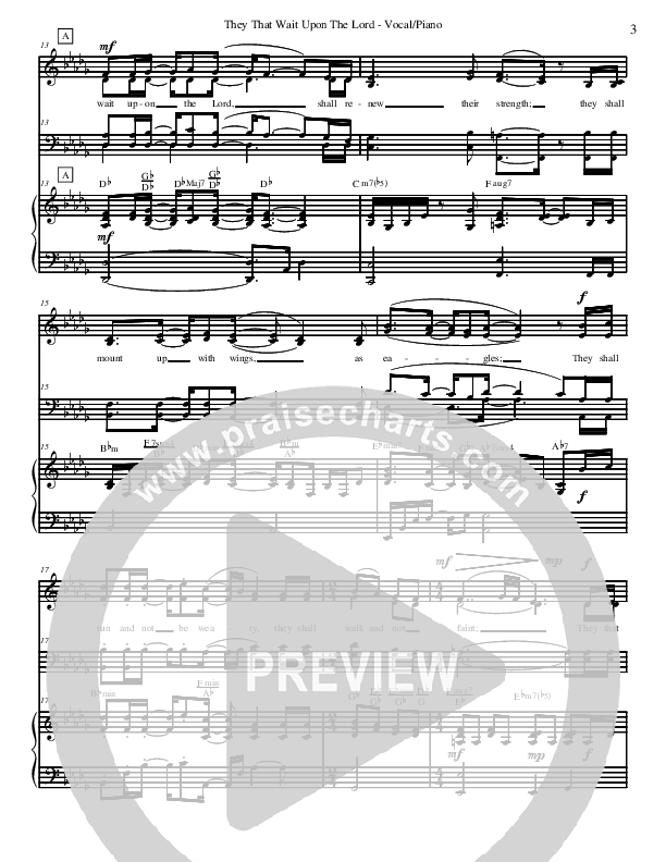 They That Wait Upon The Lord Piano/Vocal (SATB) (David Arivett)