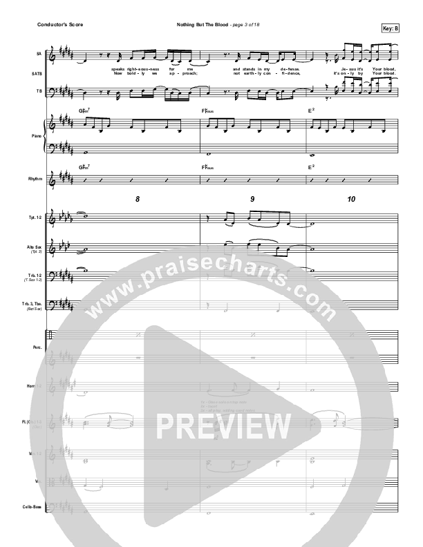 Nothing But The Blood Conductor's Score (Matt Redman)