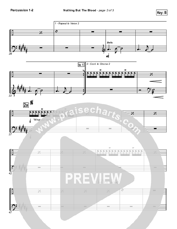 Nothing But The Blood Percussion 1/2 (Matt Redman)