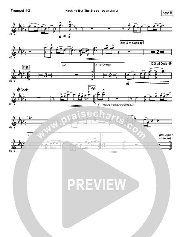 Nothing But The Blood Trumpet 1,2 (Matt Redman)