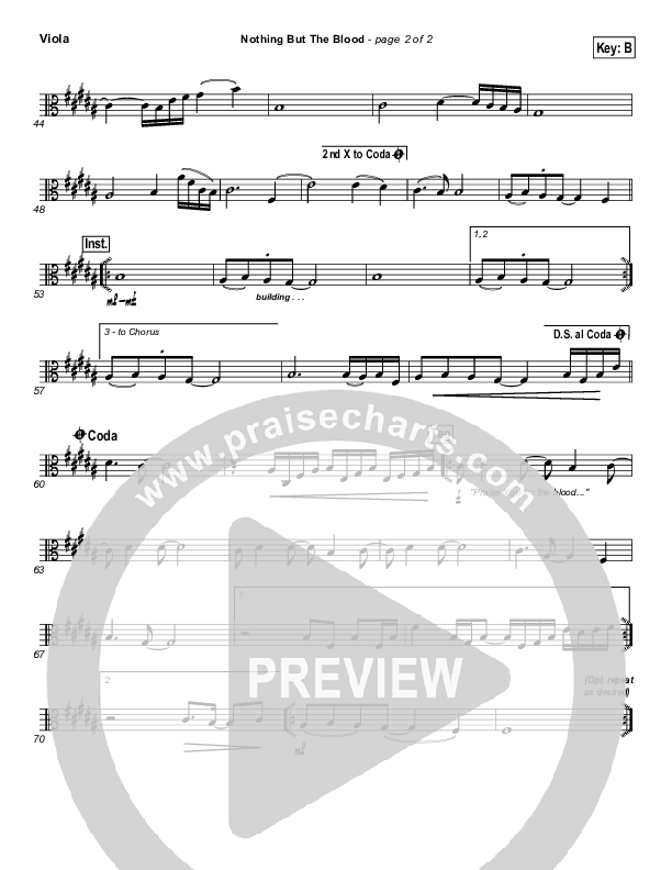 Nothing But The Blood Viola (Matt Redman)