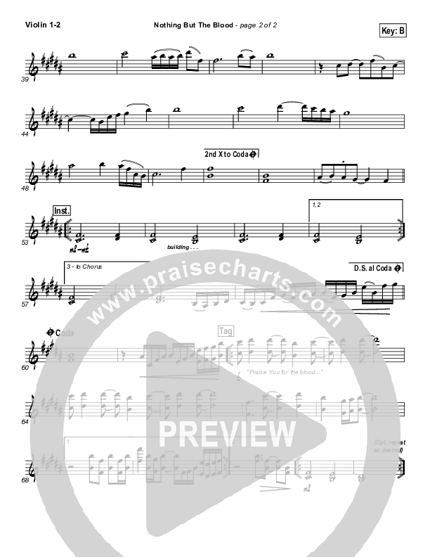 Nothing But The Blood Violin 1/2 (Matt Redman)