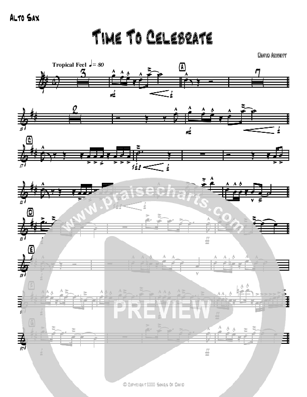 Time To Celebrate Alto Sax (David Arivett)