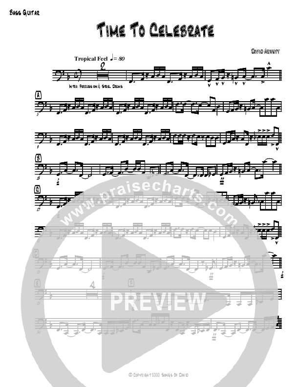 Time To Celebrate Bass Guitar (David Arivett)