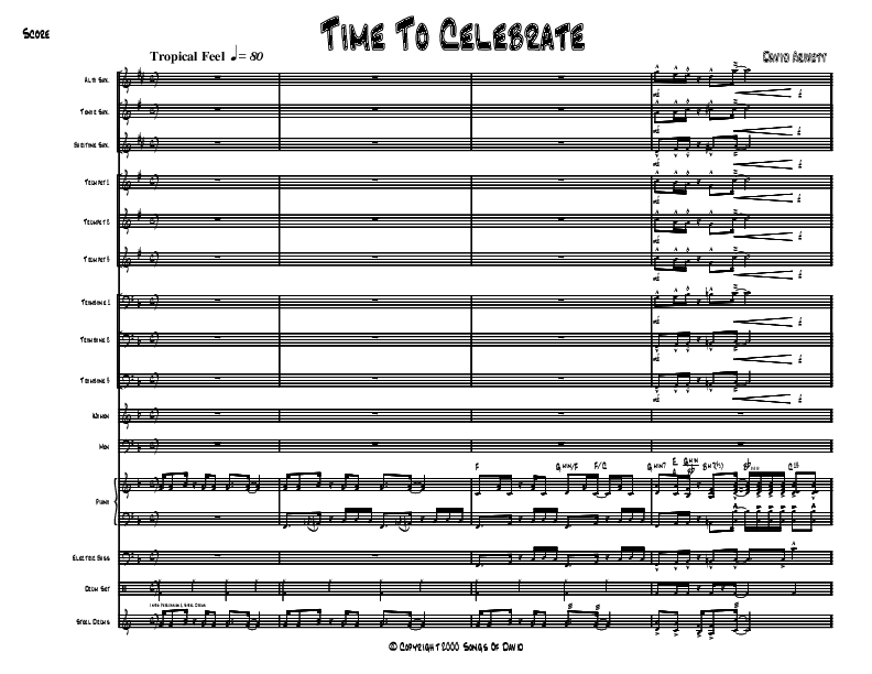 Time To Celebrate Conductor's Score (David Arivett)
