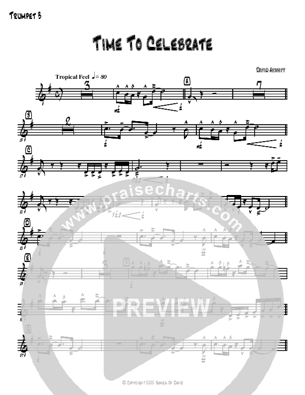 Time To Celebrate Trumpet 3 (David Arivett)