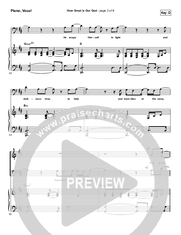 How Great Is Our God Piano/Vocal (Chris Tomlin)