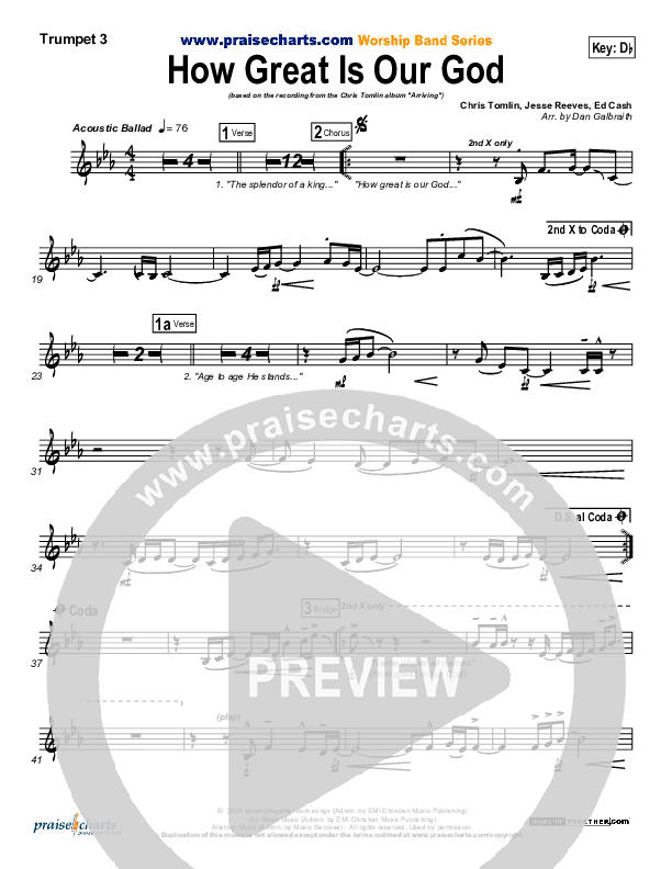 How Great Is Our God Trumpet 1,2 (Chris Tomlin)