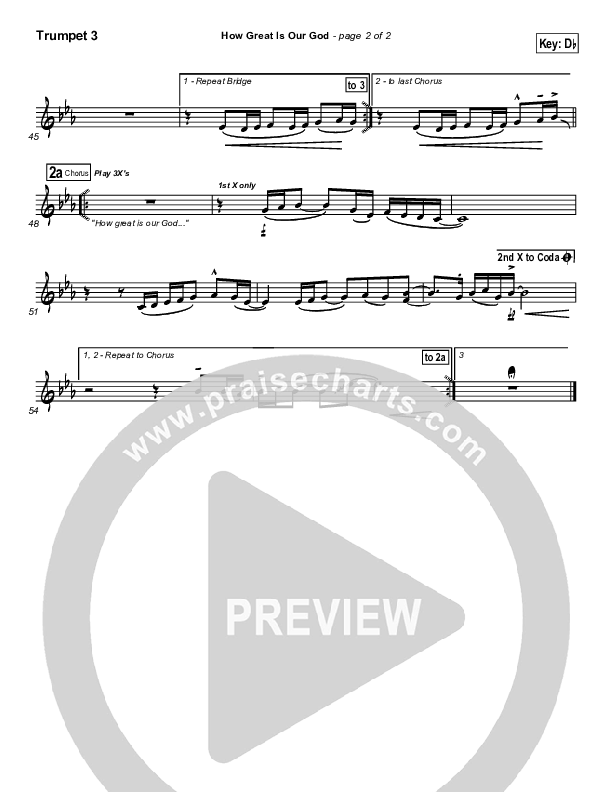 How Great Is Our God Trumpet 3 (Chris Tomlin)