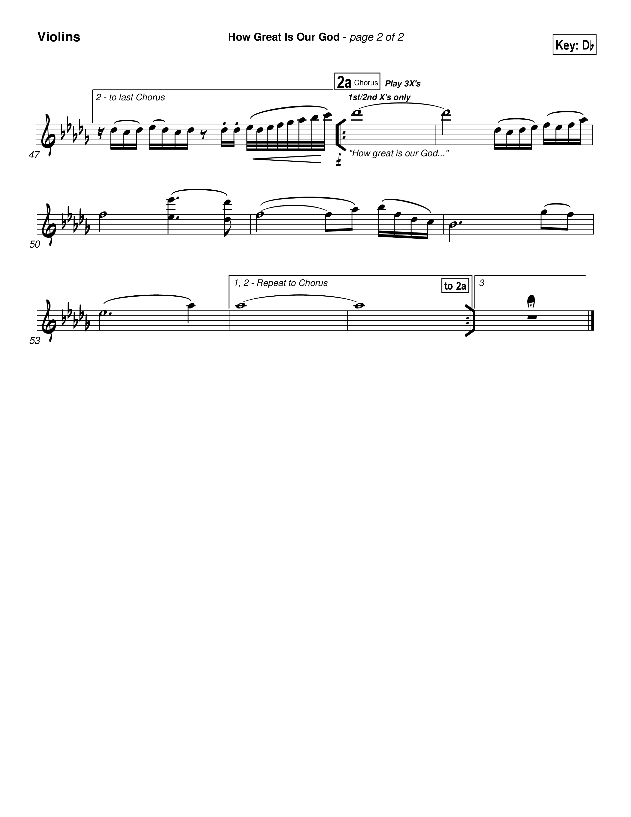 How Great Is Our God Violin 1 (Chris Tomlin)